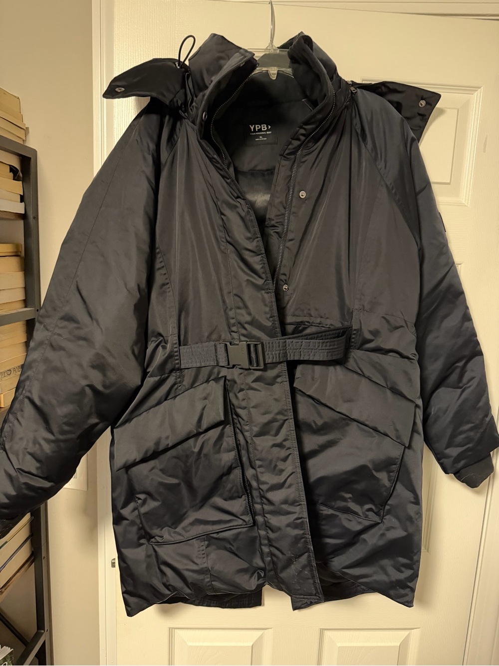Abercrombie YPB Aspen Active Parka Hooded Black Size XL